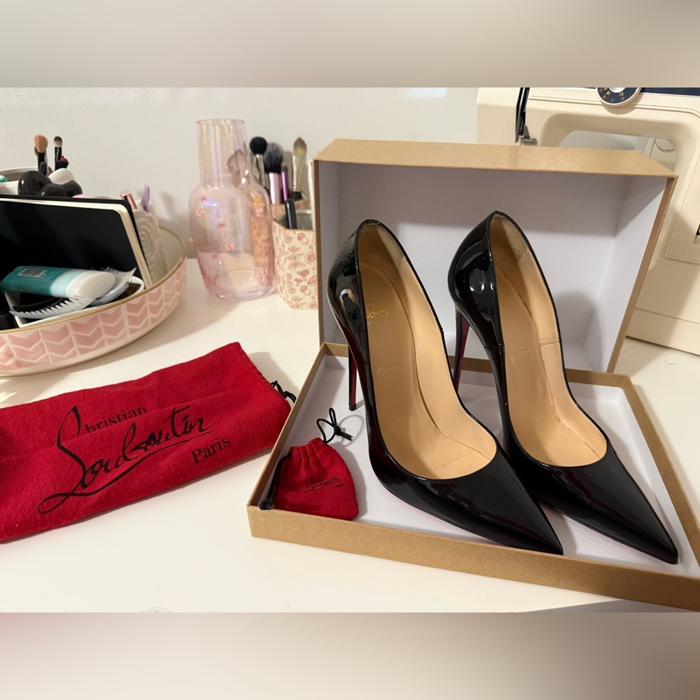 Christian Louboutin So Kate 120 mm Black Patent Calf Leather